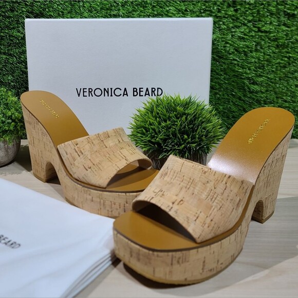 Veronica Beard Shoes - Veronica Beard Paulita Sandals - Natural Cork US W 9.5 Medium NEW